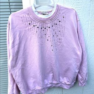 Top Stitch by Morning Sun Vintage “hearts ” Top Stitch Morning Sun Sweatshirt